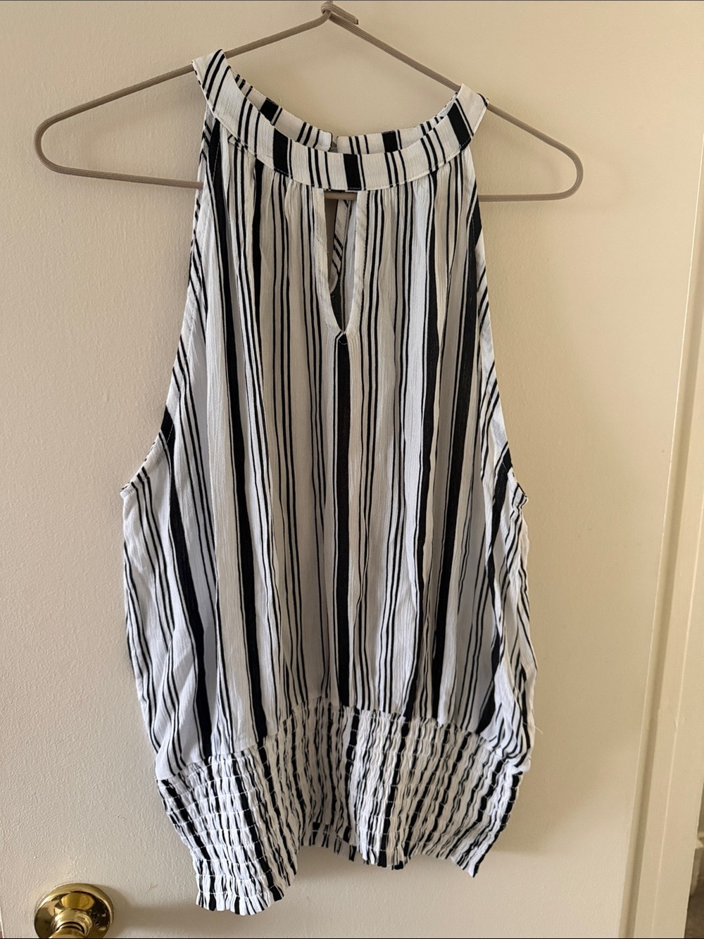 INC International Concepts Black and White Striped Top